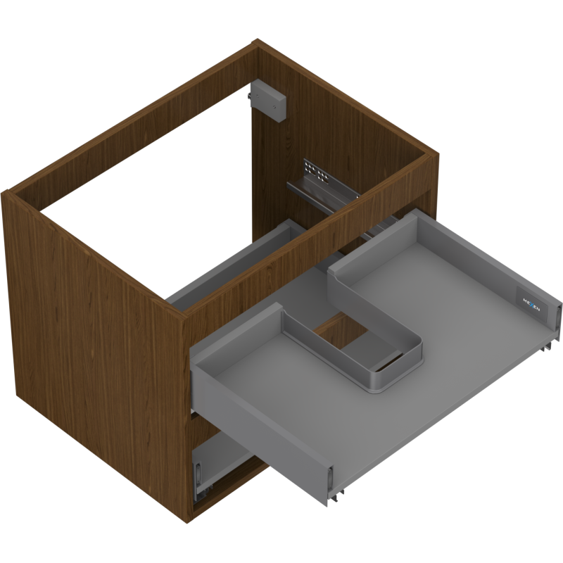 Mexen Box-A корпус шкаф под мивка 60 см, 2 чекмеджета, орех - 91AX0-0600-470-2-86