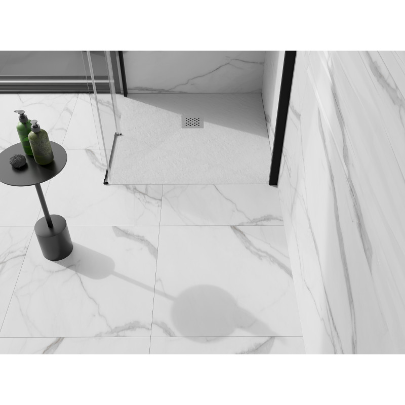 Mexen Stone+ композитен квадратен душ-корито 80 x 80 см, бял - 44108080