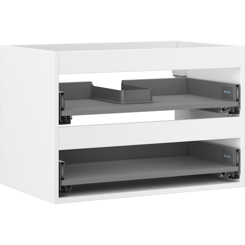 Корпус на шкаф Mexen Box-A за под мивка 70 см, 2 чекмеджета, бял мат - 91AX0-0700-470-2-01