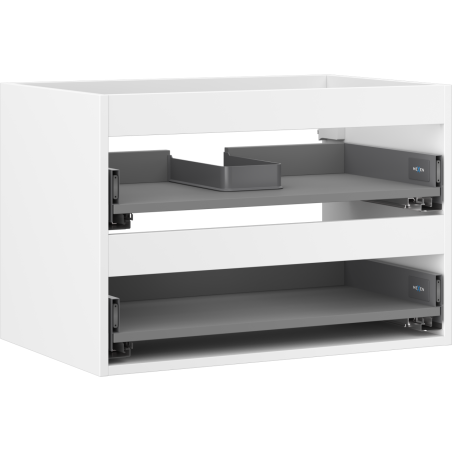 Корпус на шкаф Mexen Box-A за под мивка 70 см, 2 чекмеджета, бял мат - 91AX0-0700-470-2-01