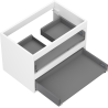 Корпус на шкаф Mexen Box-A за под мивка 70 см, 2 чекмеджета, бял мат - 91AX0-0700-470-2-01