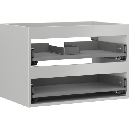 Корпус на шкаф Mexen Box-A за мивка 70 см, 2 чекмеджета, сив мат - 91AX0-0700-470-2-62