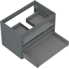 Mexen Box-A корпус шкаф под умивалник 70 cm, 2 чекмеджета, графит мат - 91AX0-0700-470-2-66