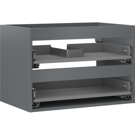 Mexen Box-A корпус шкаф под умивалник 70 cm, 2 чекмеджета, графит мат - 91AX0-0700-470-2-66