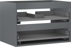 Mexen Box-A корпус на шкаф под мивка 70 см, 2 чекмеджета, графит мат - 91AX0-0700-470-2-66