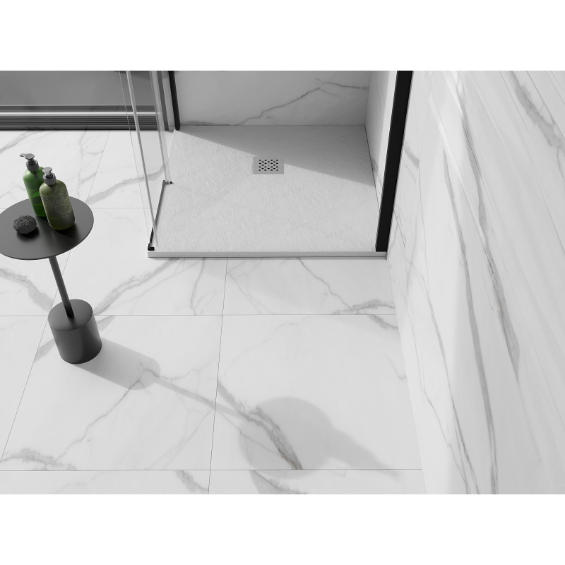 Mexen Stone+ композитен квадратен душ-корито 80 x 80 см, бял - 44108080
