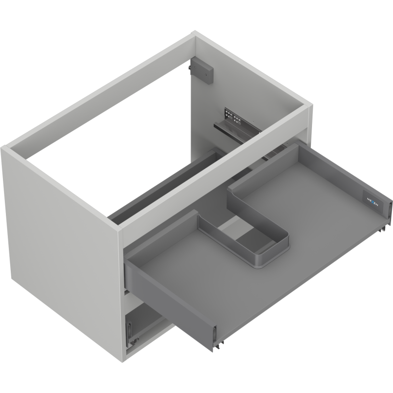 Mexen Box-A корпус за шкаф под мивка 70 см, 2 чекмеджета, сив мат - 91AX0-0700-470-2-62