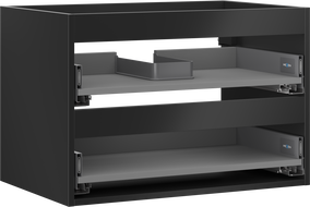 Mexen Box-A корпус на шкафче за мивка 70 см, 2 чекмеджета, черен мат - 91AX0-0700-470-2-71