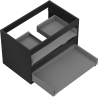 Mexen Box-A корпус на шкафче за мивка 70 см, 2 чекмеджета, черен мат - 91AX0-0700-470-2-71