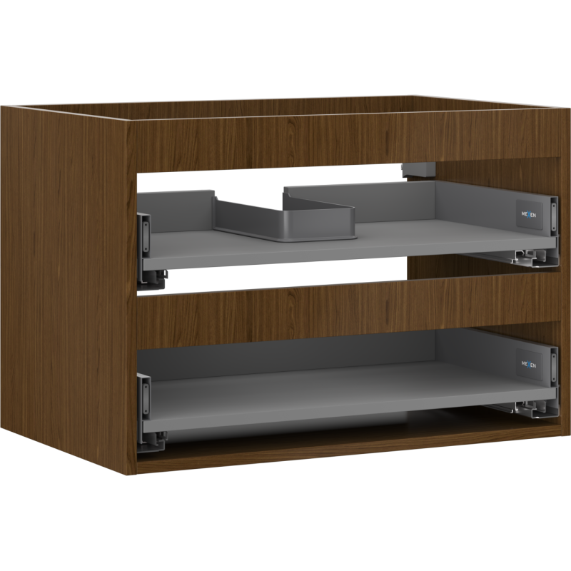 Mexen Box-A корпус за шкаф под мивка 70 см, 2 чекмеджета, орех - 91AX0-0700-470-2-86