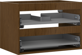 Mexen Box-A корпус за шкаф под мивка 70 см, 2 чекмеджета, орех - 91AX0-0700-470-2-86