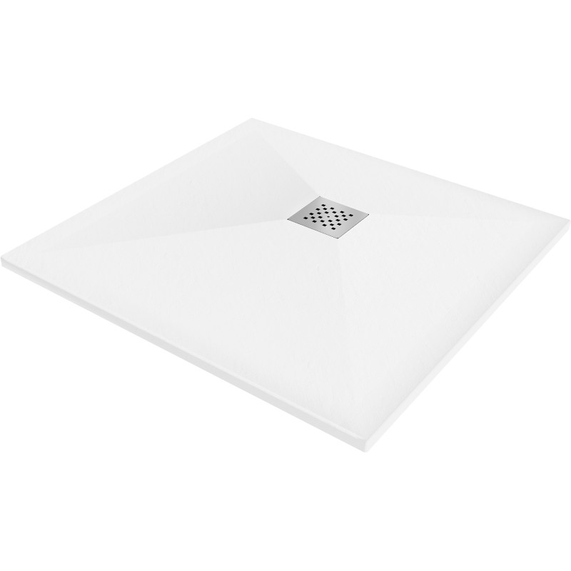 Mexen Stone+ квадратен композитен поддръжник 80 x 80 см, бял - 44108080