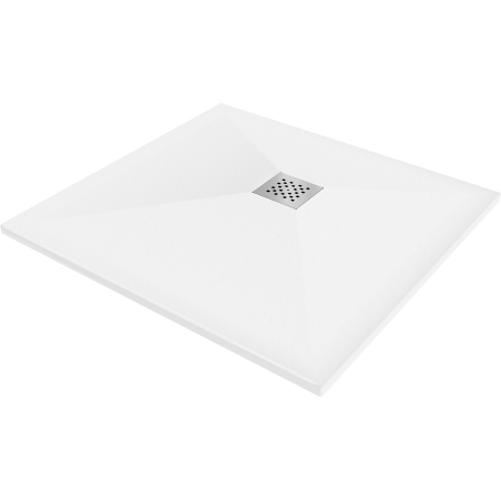 Mexen Stone+ композитен квадратен душ-корито 80 x 80 см, бял - 44108080