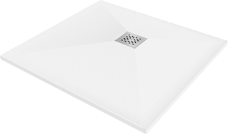 Mexen Stone+ композитен квадратен душ-корито 80 x 80 см, бял - 44108080