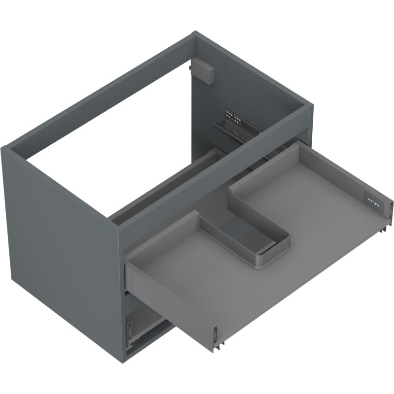 Mexen Box-A корпус на шкаф под мивка 70 см, 2 чекмеджета, графит мат - 91AX0-0700-470-2-66