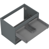 Mexen Box-A корпус шкаф под умивалник 70 cm, 2 чекмеджета, графит мат - 91AX0-0700-470-2-66