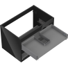 Корпус за шкаф под мивка Mexen Box-A 70 cm, 2 чекмеджета, черен гланц - 91AX0-0700-470-2-70