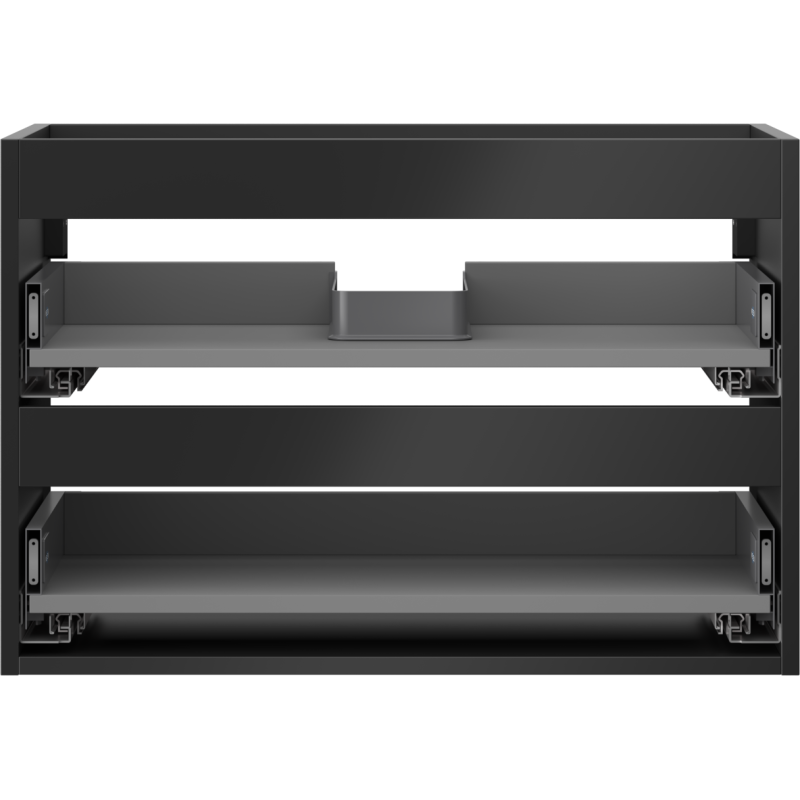 Mexen Box-A корпус за шкаф под мивка 70 см, 2 чекмеджета, черен мат