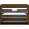 Корпус за шкаф под мивка Mexen Box-A 70 см, 2 чекмеджета, орех - 91AX0-0700-470-2-86