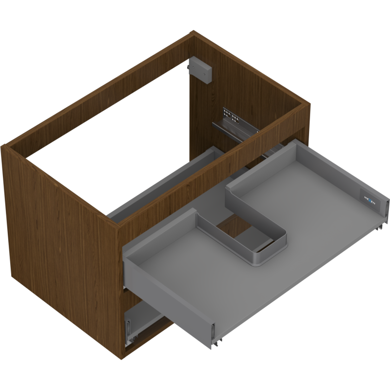 Mexen Box-A корпус за шкаф под мивка 70 см, 2 чекмеджета, орех - 91AX0-0700-470-2-86