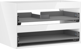 Mexen Box-A корпус за шкаф под умивалник 80 cm, 2 чекмеджета, бял гланц - 91AX0-0800-470-2-00