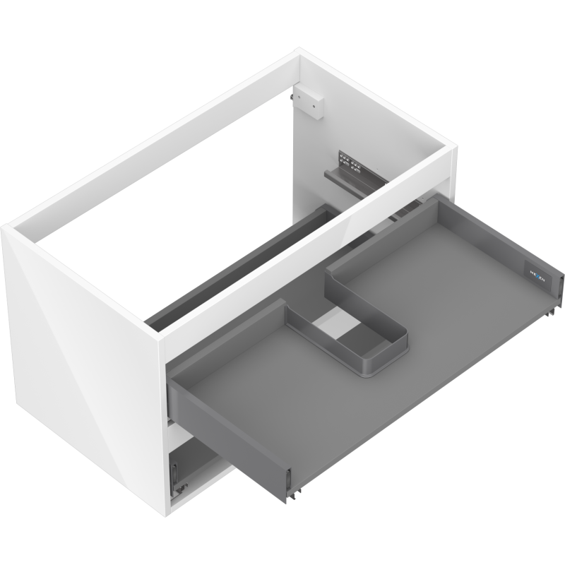 Mexen Box-A корпус за шкаф под умивалник 80 cm, 2 чекмеджета, бял гланц - 91AX0-0800-470-2-00