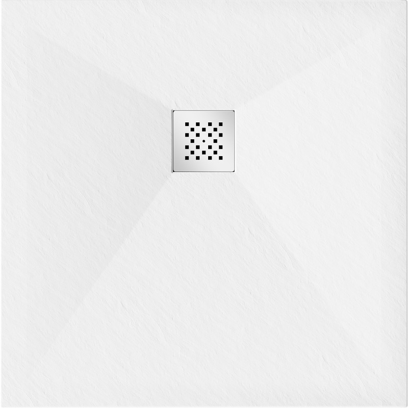 Mexen Stone+ квадратен композитен поддръжник 80 x 80 см, бял - 44108080