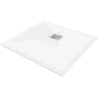 Квадратен композитен поддушов Mexen Stone+ 90 x 90 см, бял - 44109090