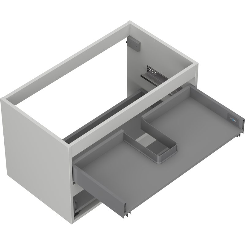Mexen Box-A корпус на шкаф за мивка 80 см, 2 чекмеджета, сив мат - 91AX0-0800-470-2-62