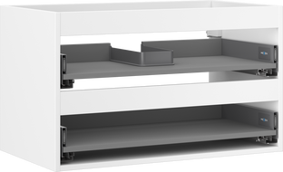 Mexen Box-A корпус на шкаф под мивка 80 см, 2 чекмеджета, бял мат - 91AX0-0800-470-2-01