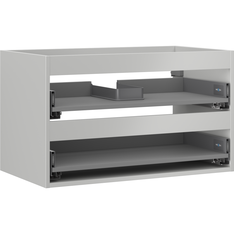 Mexen Box-A корпус на шкаф за мивка 80 см, 2 чекмеджета, сив мат - 91AX0-0800-470-2-62