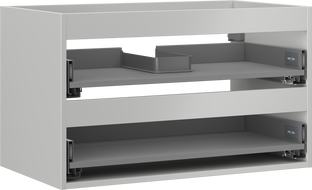 Mexen Box-A корпус на шкаф за мивка 80 см, 2 чекмеджета, сив мат - 91AX0-0800-470-2-62