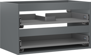 Mexen Box-A корпус на шкаф под умивалник 80 см, 2 чекмеджета, матов графит - 91AX0-0800-470-2-66