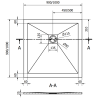 Mexen Stone+ композитен душ-под 90 x 90 см, бял - 44109090