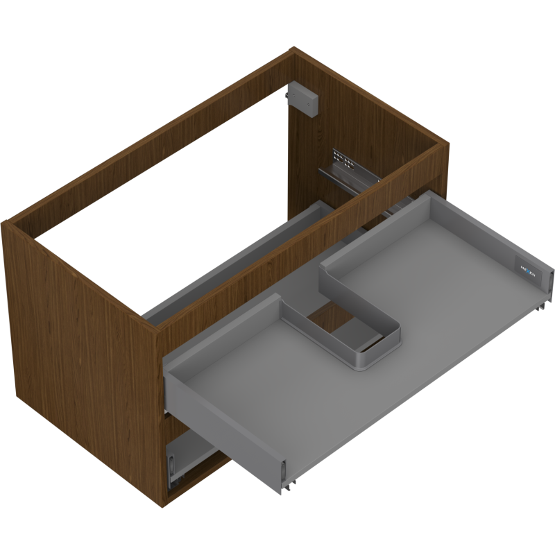 Mexen Box-A корпус на шкаф под мивка 80 см, 2 чекмеджета, орех - 91AX0-0800-470-2-86
