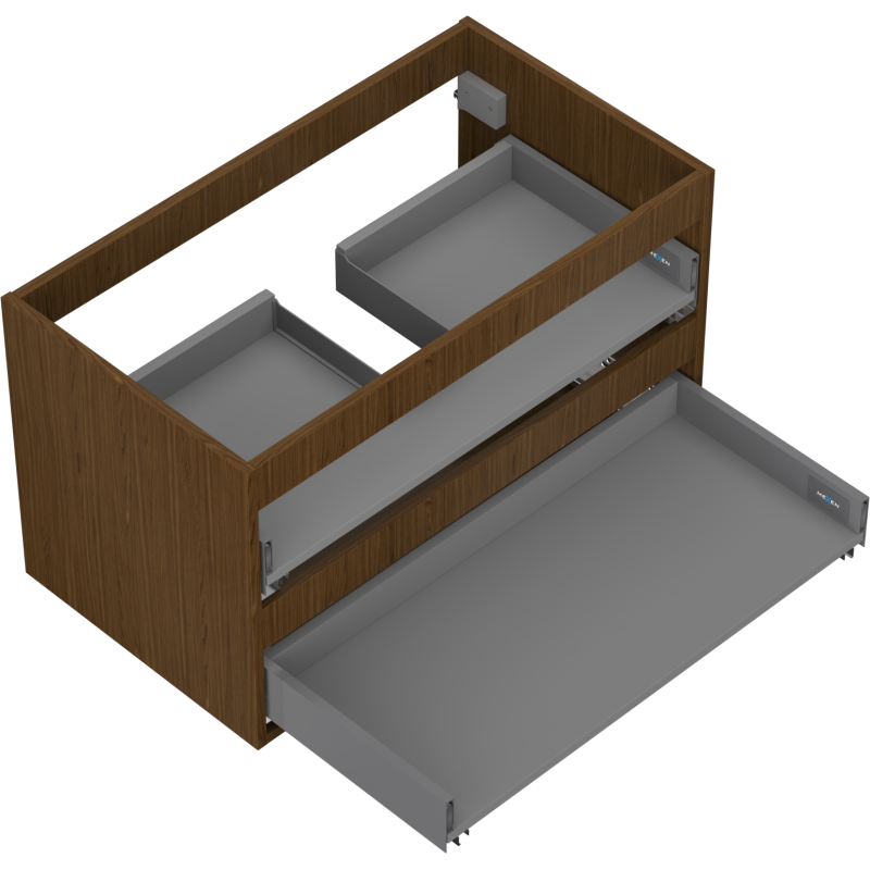 Mexen Box-A корпус на шкаф под мивка 80 см, 2 чекмеджета, орех - 91AX0-0800-470-2-86