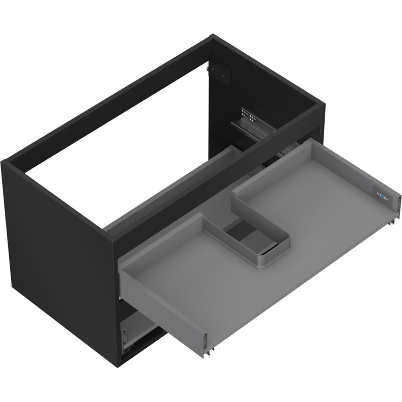 Mexen Box-A корпус за шкаф под умивалник 80 см, 2 чекмеджета, черен мат