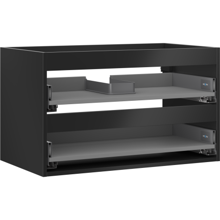 Mexen Box-A корпус за шкаф под умивалник 80 см, 2 чекмеджета, черен мат