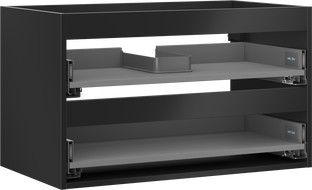 Mexen Box-A корпус за шкаф под умивалник 80 см, 2 чекмеджета, черен мат