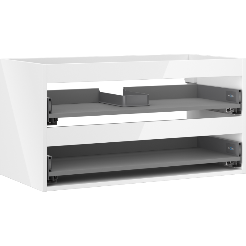 Кутия Mexen Box-A шкаф под мивка 90 см, 2 чекмеджета, бял гланц - 91AX0-0900-470-2-00