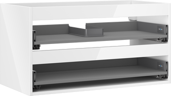 Mexen Box-A корпус на шкаф под умивалник 90 см, 2 чекмеджета, бял гланц