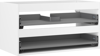 Mexen Box-A корпус на шкаф под мивка 90 см, 2 чекмеджета, бял мат - 91AX0-0900-470-2-01