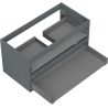 Корпус на мивка Mexen Box-A 90 см, 2 чекмеджета, мат графит - 91AX0-0900-470-2-66