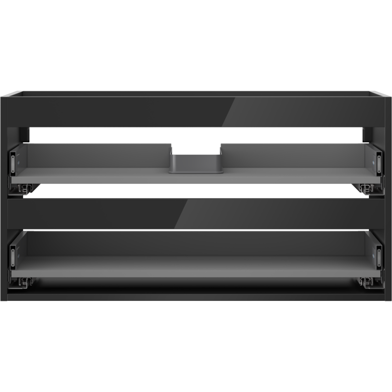 Mexen Box-A корпус на шкаф за мивка 90 см, 2 чекмеджета, черен гланц