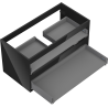 Mexen Box-A корпус шкаф под мивка 90 см, 2 чекмеджета, черен гланц - 91AX0-0900-470-2-70