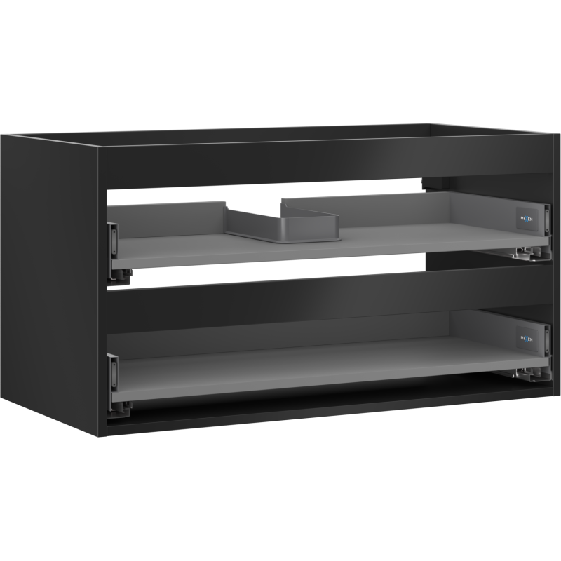 Mexen Box-A корпус на шкаф под мивка 90 см, 2 чекмеджета, черен мат - 91AX0-0900-470-2-71