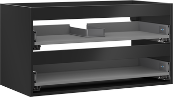 Mexen Box-A корпус на шкаф под мивка 90 см, 2 чекмеджета, черен мат - 91AX0-0900-470-2-71