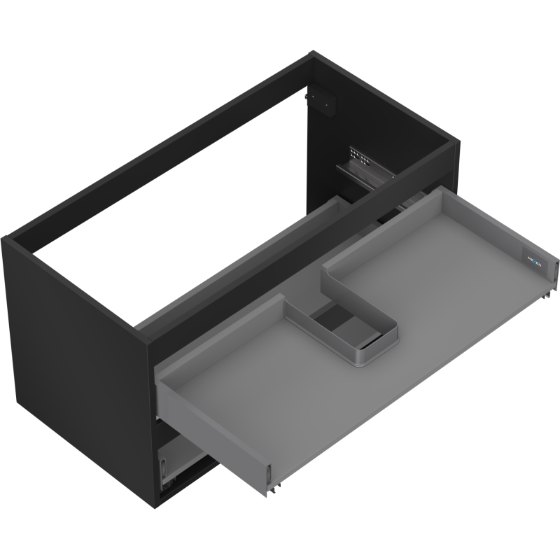 Mexen Box-A корпус на шкаф под мивка 90 см, 2 чекмеджета, черен мат - 91AX0-0900-470-2-71