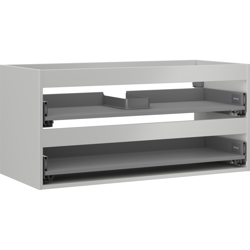 Mexen Box-A корубш на шкаф за мивка 100 см, 2 чекмеджета, сив мат - 91AX0-1000-470-2-62