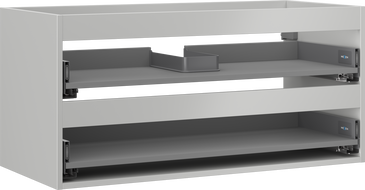 Mexen Box-A корубш на шкаф за мивка 100 см, 2 чекмеджета, сив мат - 91AX0-1000-470-2-62